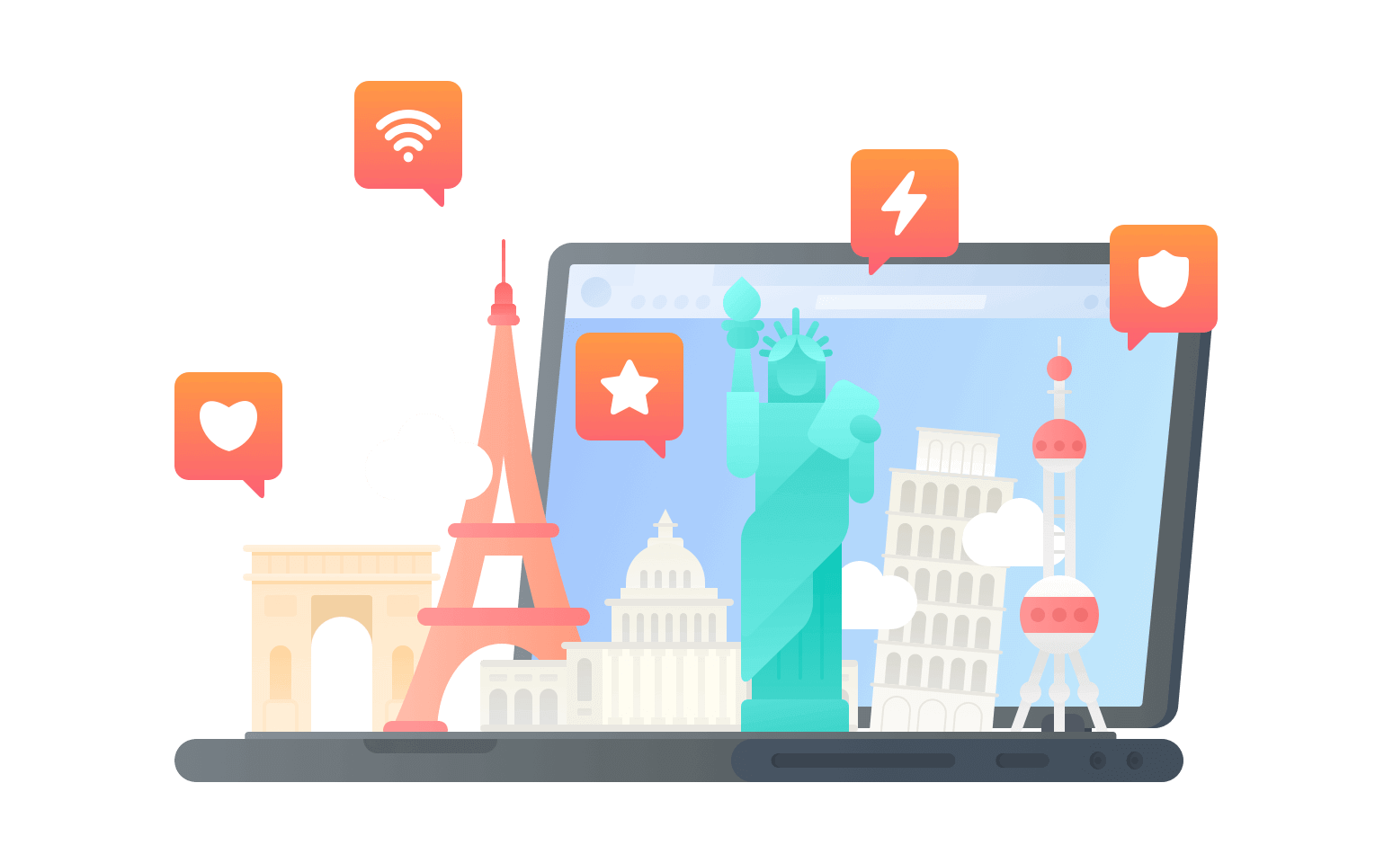 在安道尔连接到中国的加速器 - 华人VPN